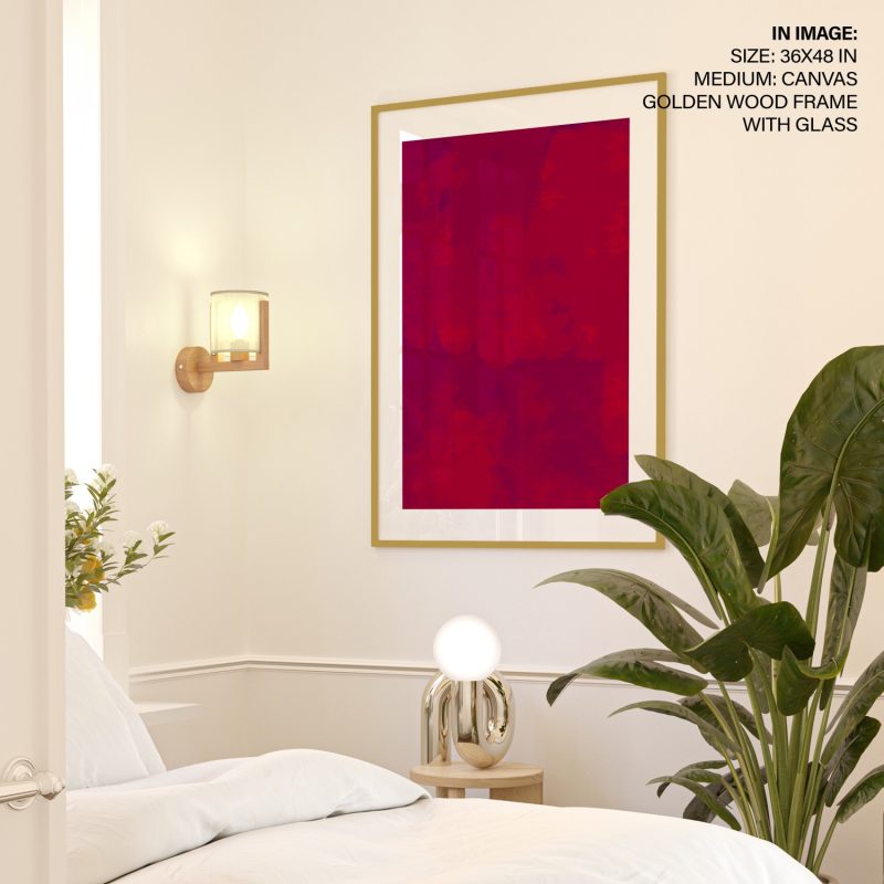 Abstract Red and Purple Color Field – Wall Painting