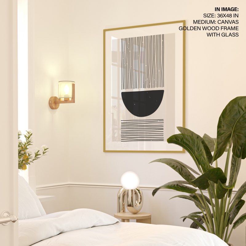 Minimalist Black Lines Semi-circle – Wall Decor