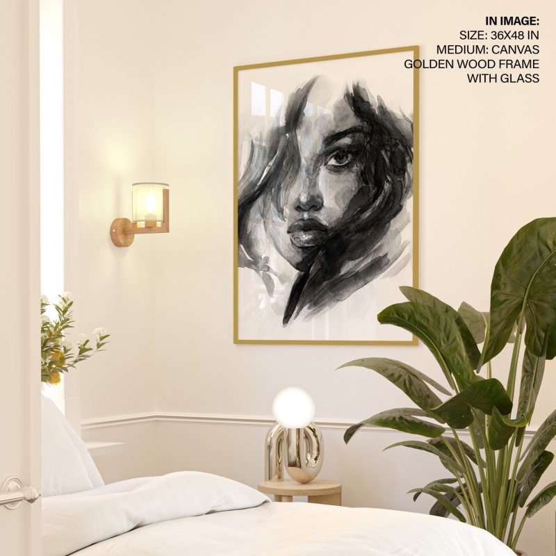 Fine Art Black and White Portrait – Wall Painting