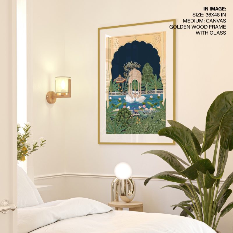 Miniature Swans Peacocks Indian Garden – Home Decor