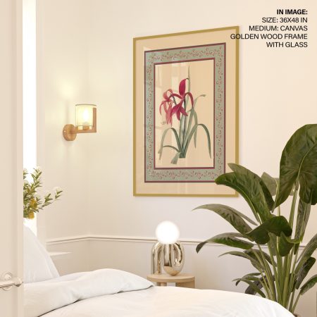 Botanical Red Amaryllis Flowers – Wall Decor
