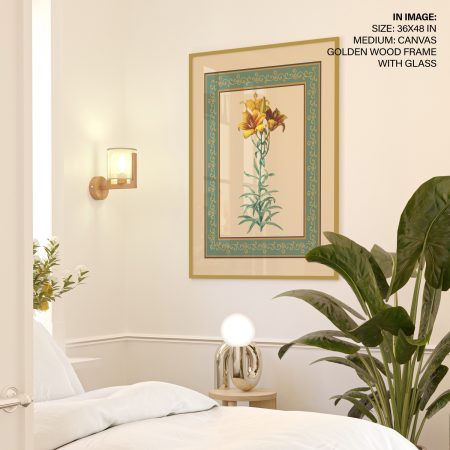 Botanical Yellow and Orange Lilies – Wall Painting