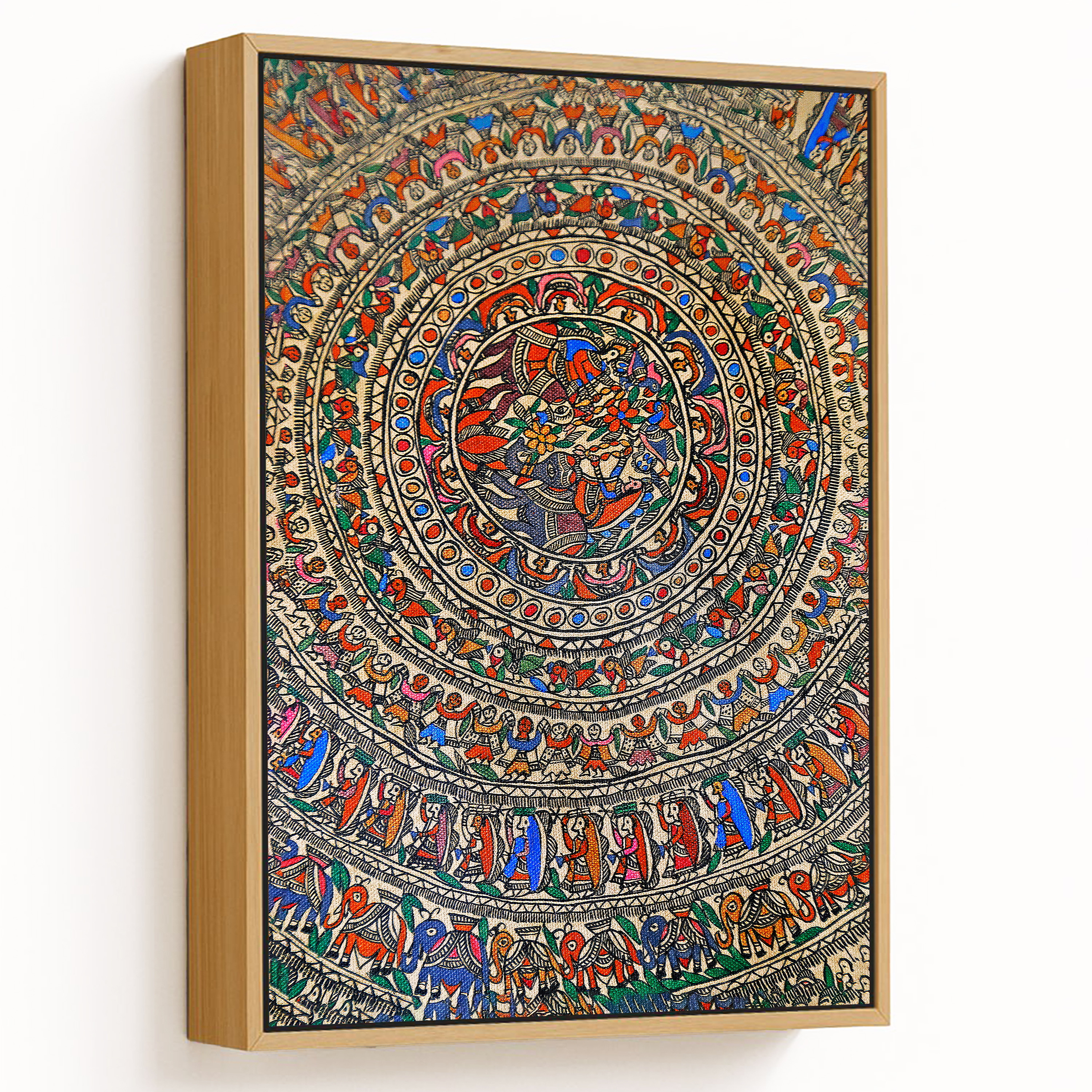 Madhubani Painting Fine Detailing by Bhagwan Devi