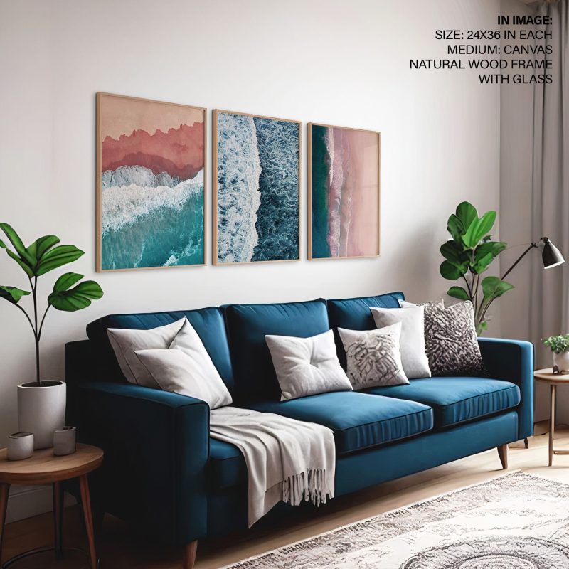 Nature Aerial Beach Waves – Wall Decor