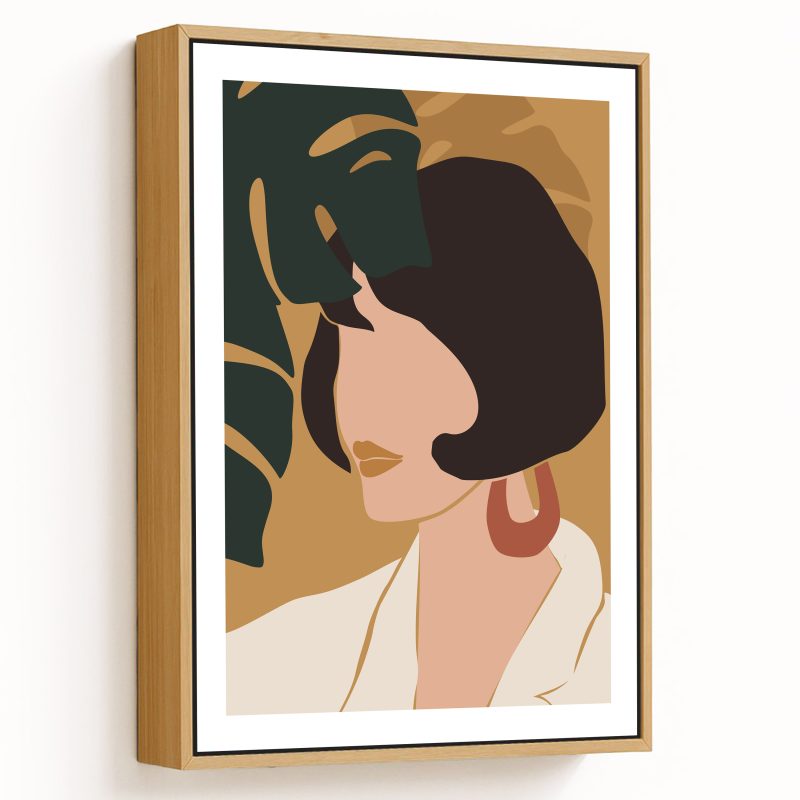 Abstract boho woman face figure #103