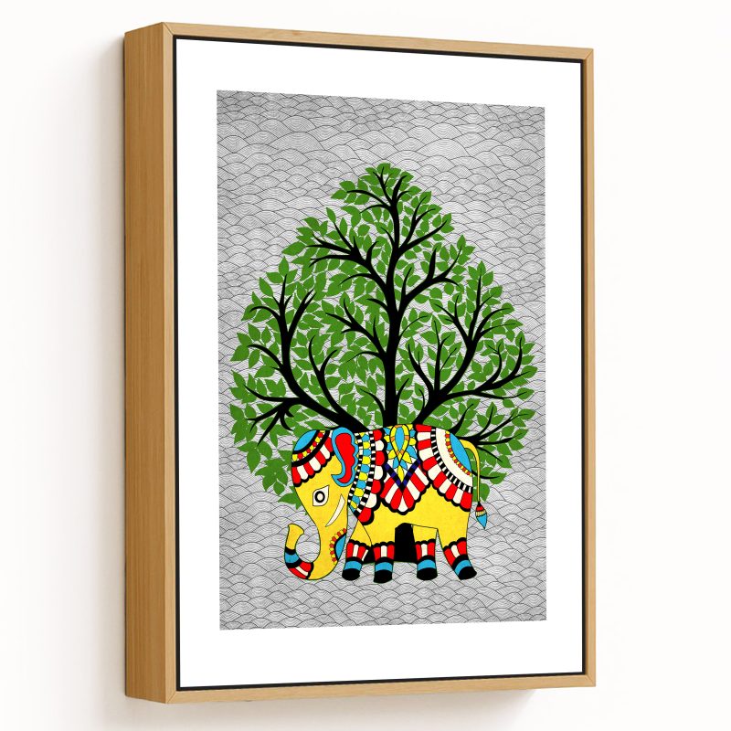 Kalamkari elephant tree of life