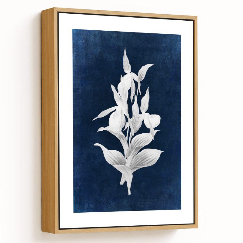 Yellow lady slipper orchid flower - Indigo Pressed