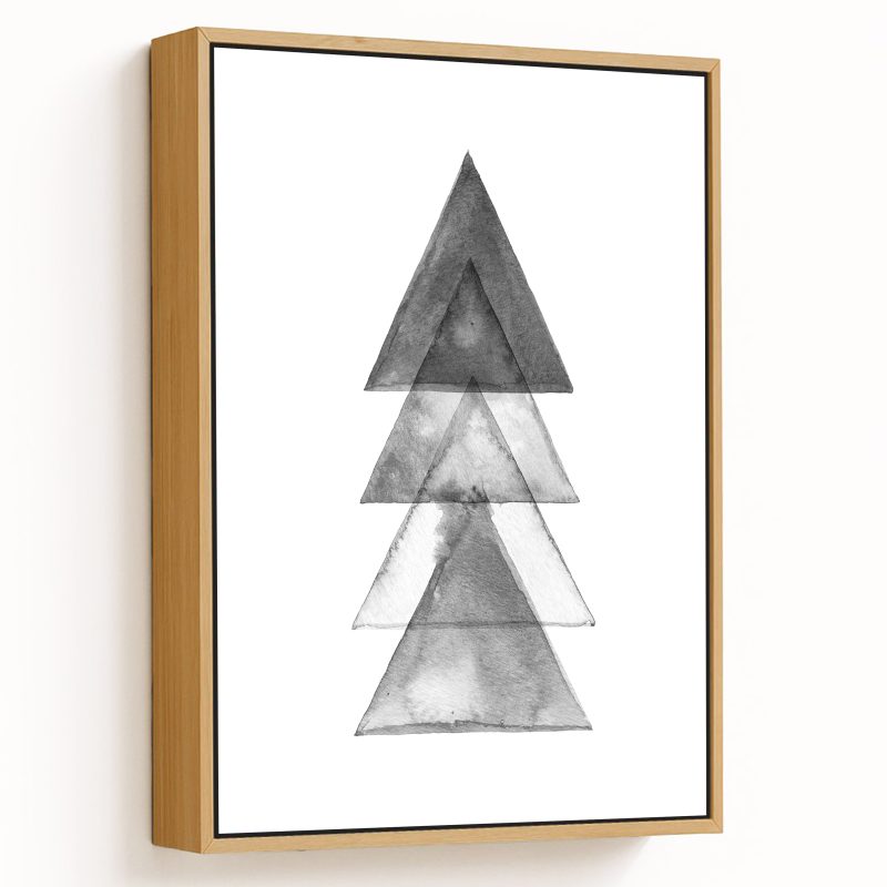Abstract Modern Art Geometric Art Print Minimalistic Poster Home Decor Triangles Tree