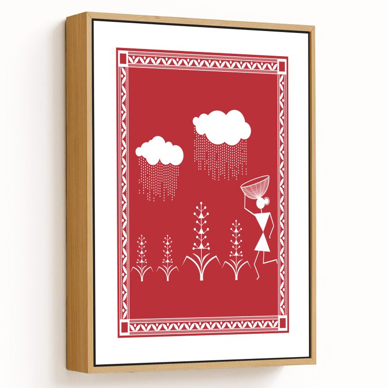 Farming in rainy season warli painting