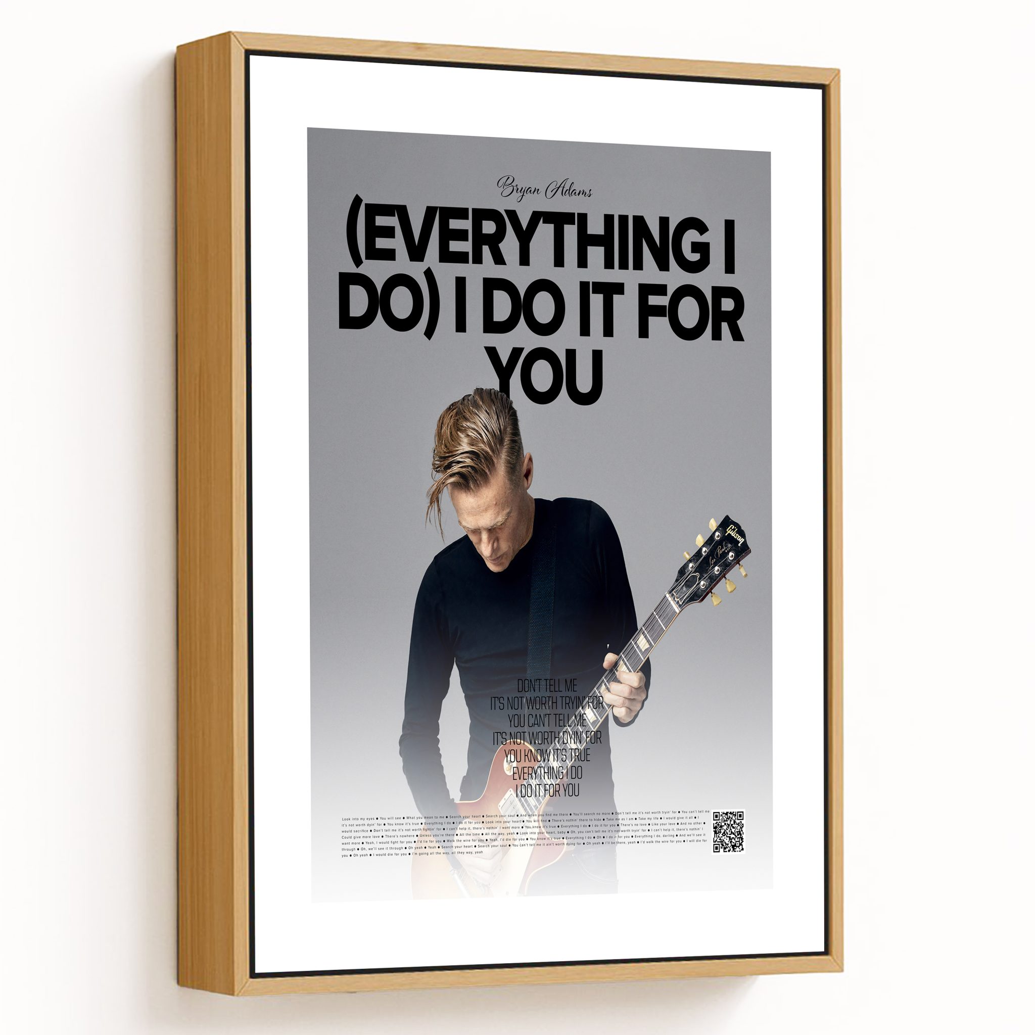 Wall Art | Bryan Adams - (Everything i do) I do it for you (poster