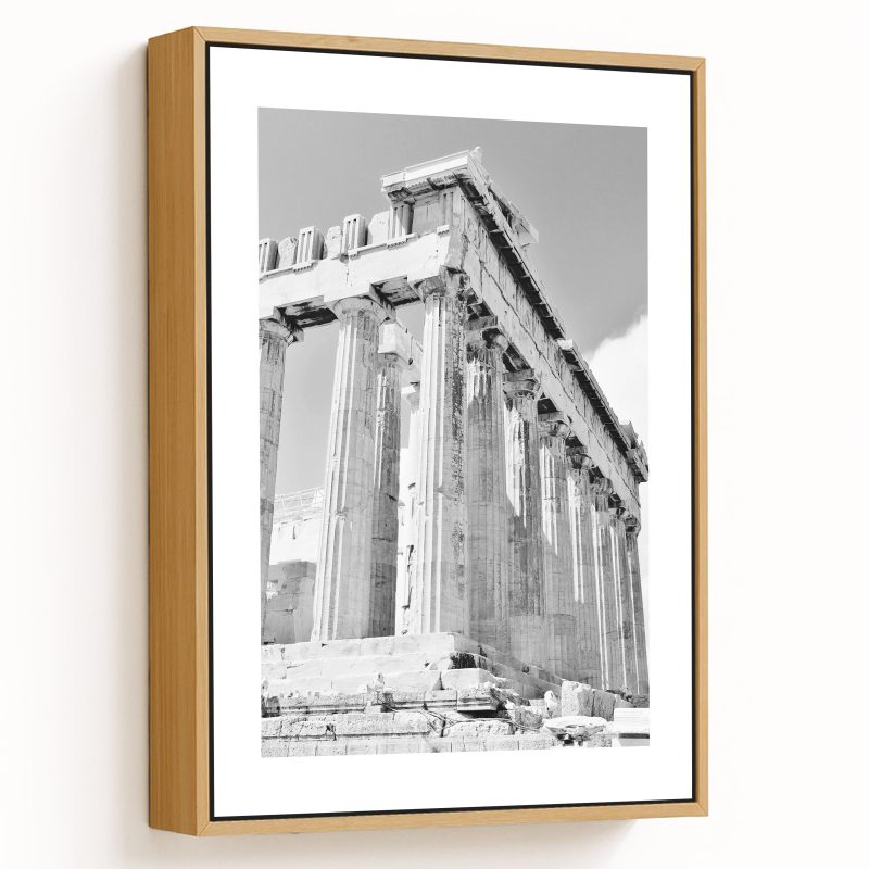 The parthenon black and white