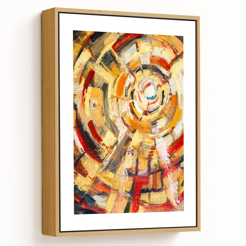 Spiral yellow red abstract scene