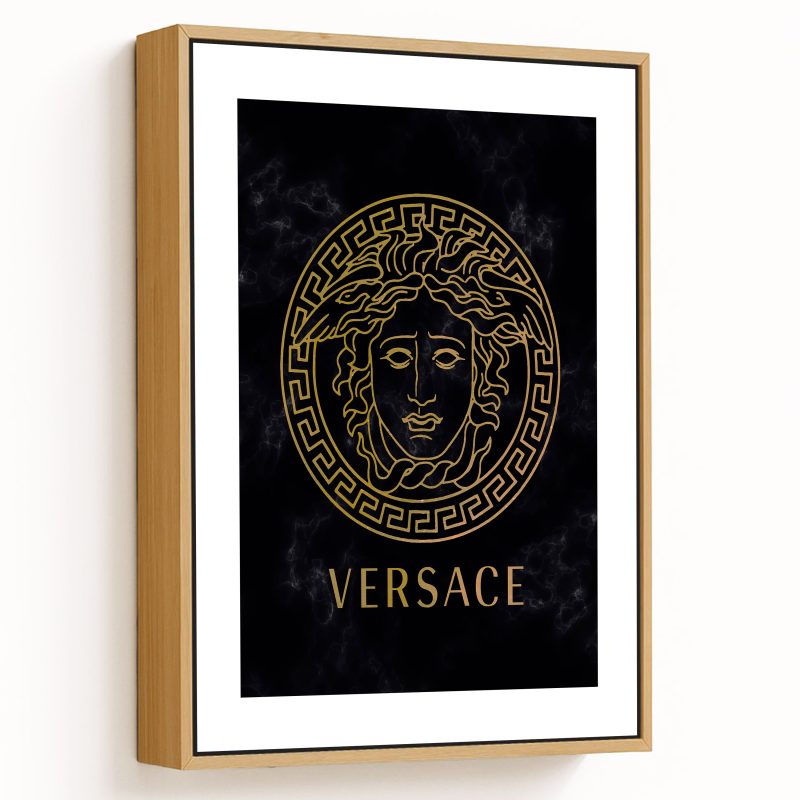 Versace logo gold black