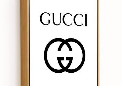 GUCCI ロゴプリント Wall Art | Gucci logo quote | Small to XXXL Sizes • 50+ Framing