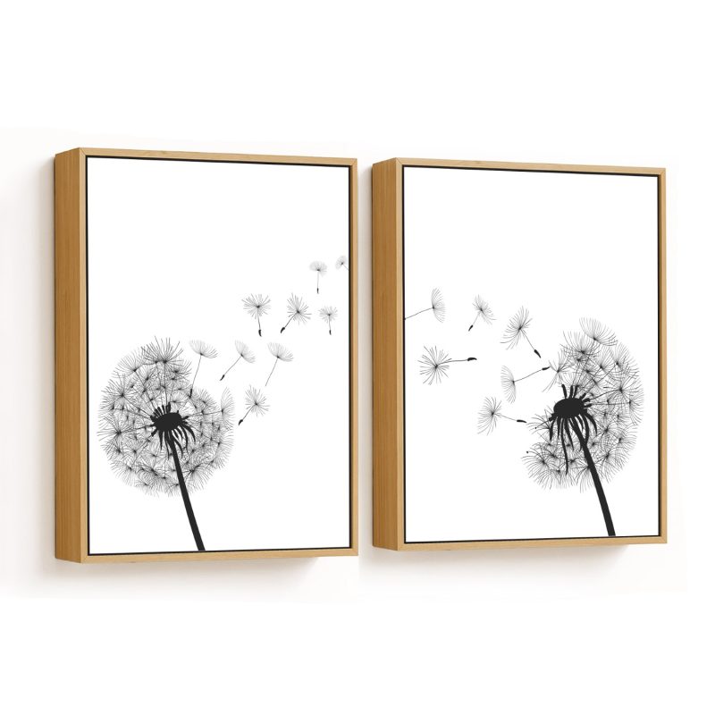 Set of 2 dandelion flowers