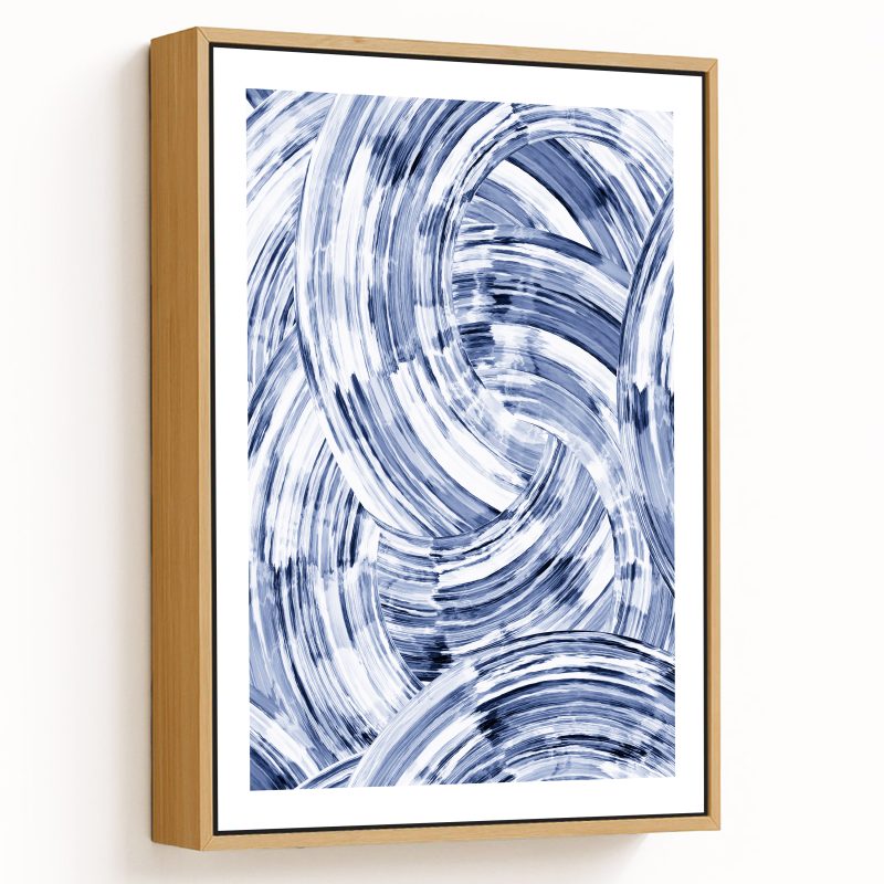 Blue Spiral Brushstrokes