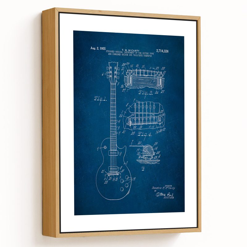 Stringed musical instrument of guitar type 1953 blueprint