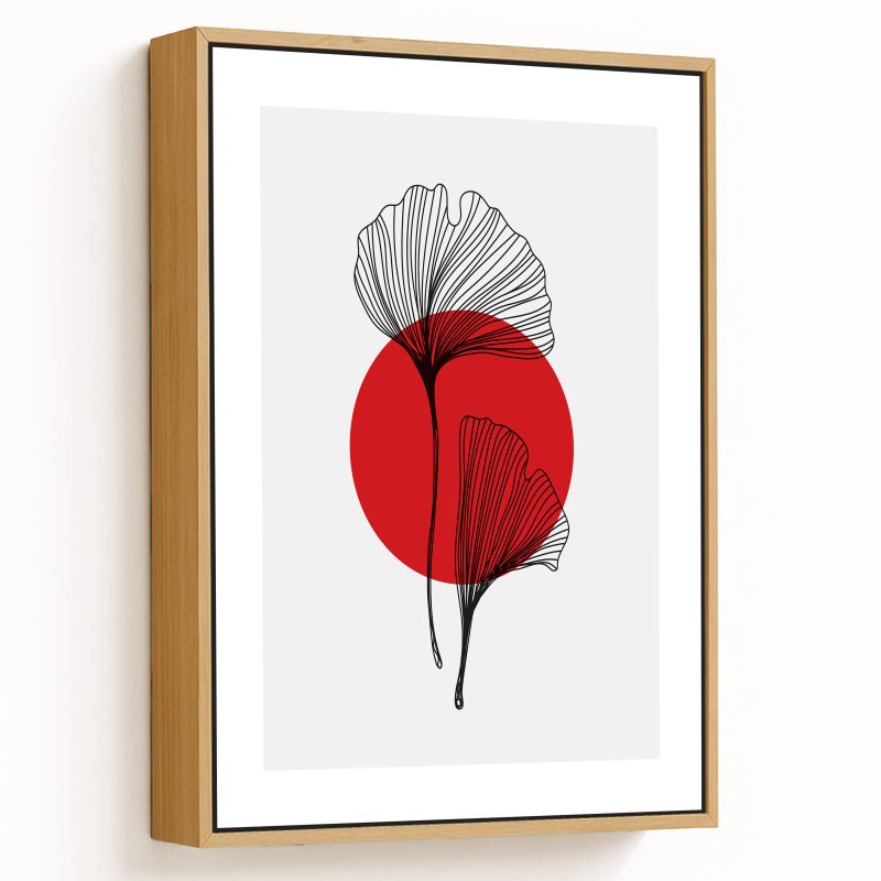 Abstract scandinavian sphere modern leaf