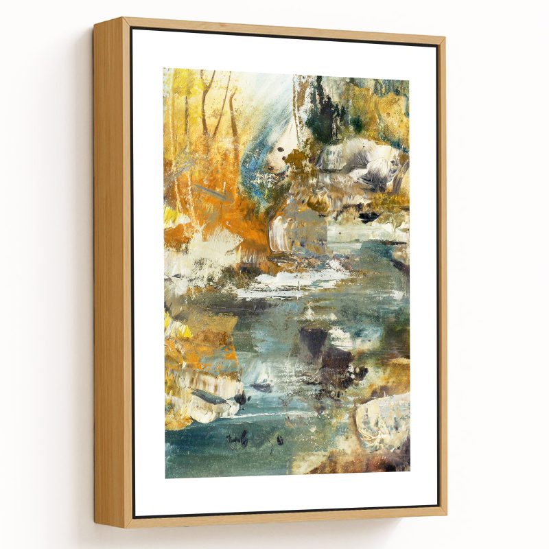Abstract river landscape painting