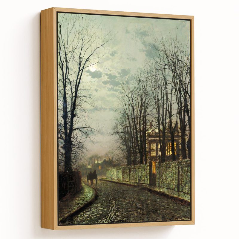 A wintry moon by John Atkinson grimshaw (1886)