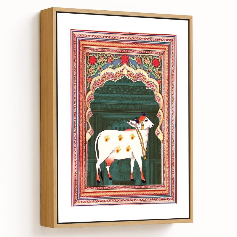 Traditional pichwai krishna cow