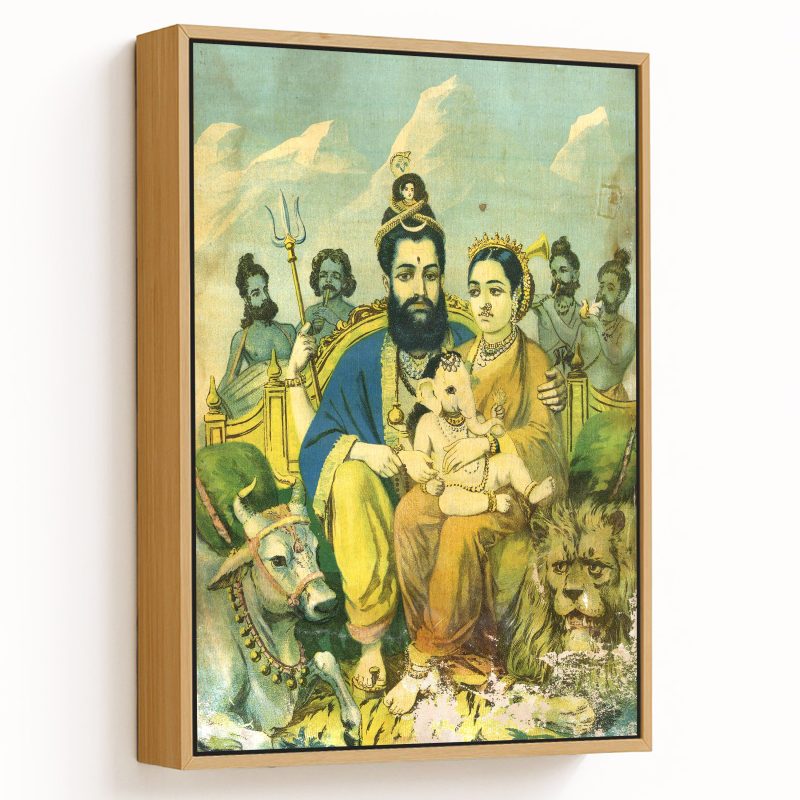 Mahadev parvati by Raja Ravi Varma (1900)