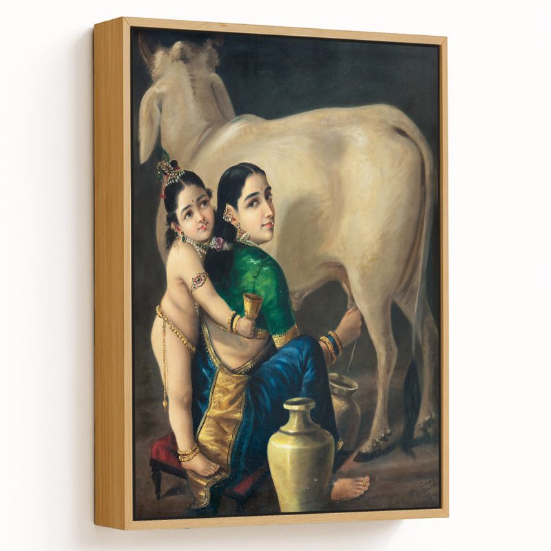 Yashoda and krishna by Raja Ravi Varma