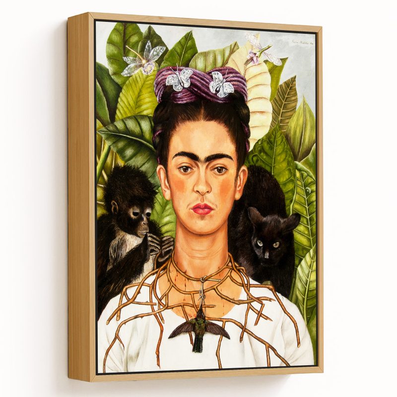self portrait with necklace of thorns by Frida kahlo by Frida Kahlo (1940)
