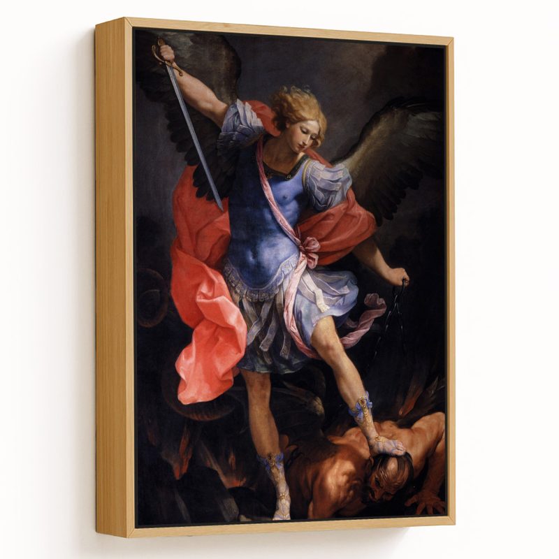 The archangel michael defeating satan by Guido Reni (1635)