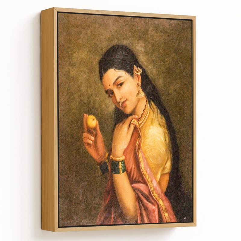 Woman holding a fruit