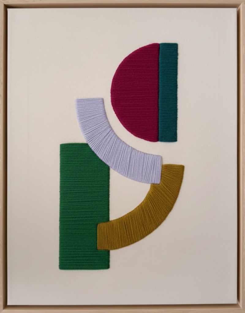 Threads of Geometry Macrame Yarn Wall Art