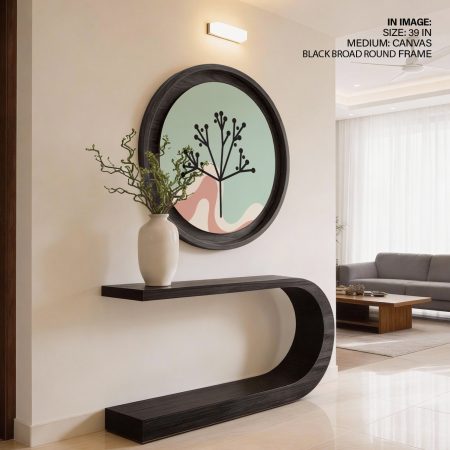 Minimalist Black Plant Organic Shapes – Wall Painting