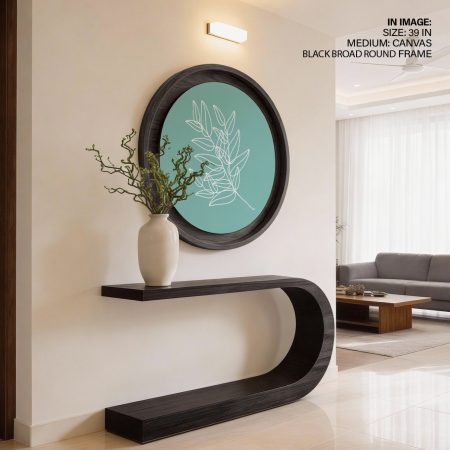 Minimalist White Leafy Branch – Wall Decor