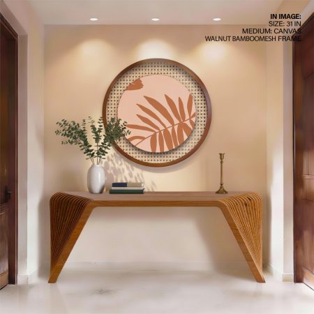 Minimalist Terracotta Botanical Leaves – Wall Hanging