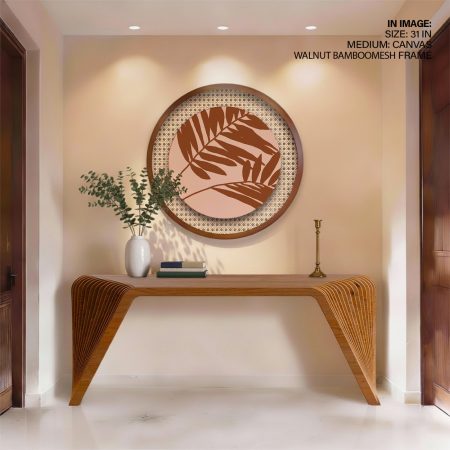 Botanical Stylized Brown Palm Leaves – Wall Hanging