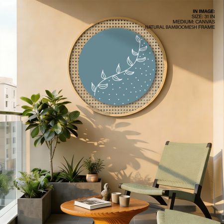 Minimalist White Vine Dots – Wall Decor