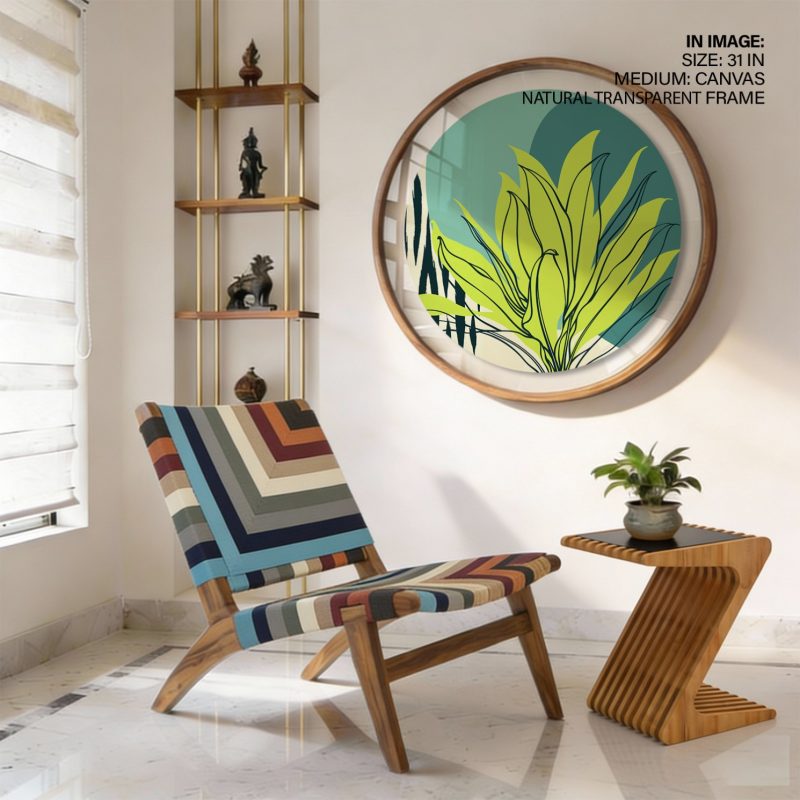 Botanical Abstract Green Leaves – Wall Hanging