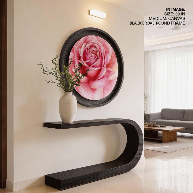 Botanical Close-up Pink Rose – Wall Decor