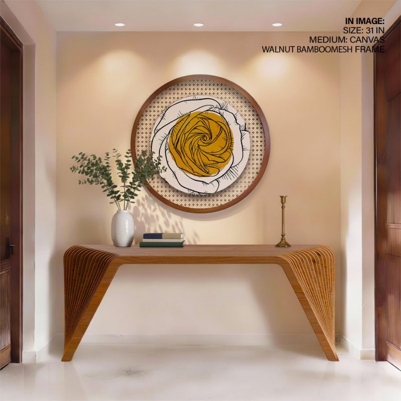 Botanical Yellow Rose – Wall Painting
