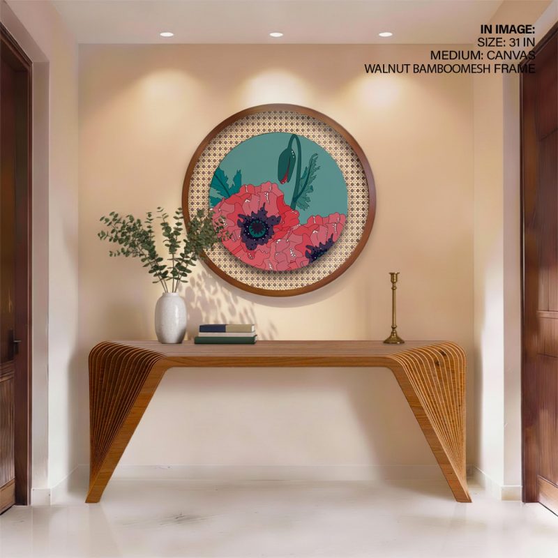 Botanical Red and Pink Poppies – Home Decor