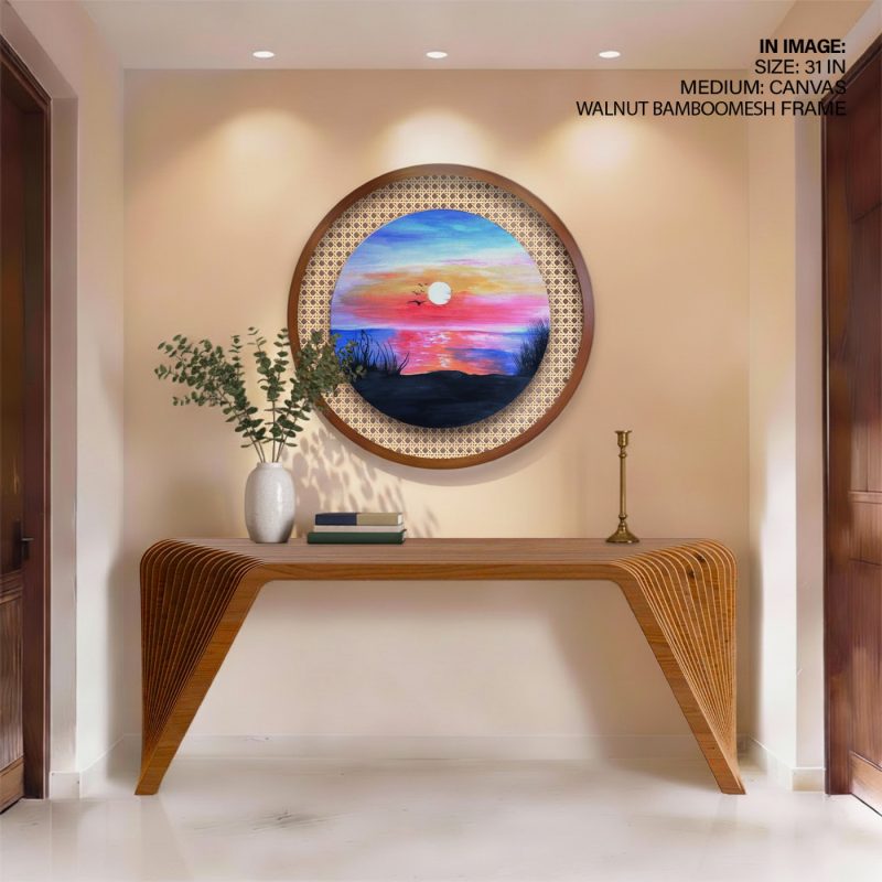 Romantic Sunset Water Birds – Wall Painting