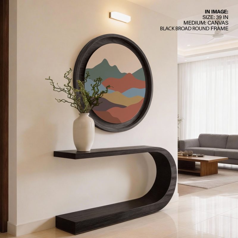 Minimalist Layered Mountains – Home Decor