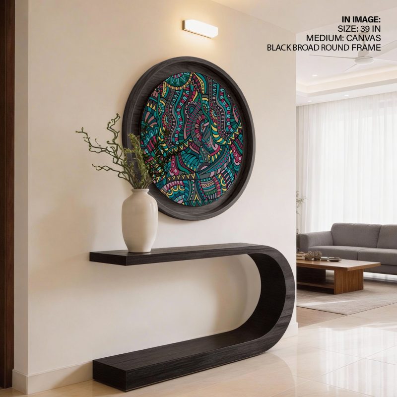 Abstract Intricate Folk Art Pattern – Wall Painting