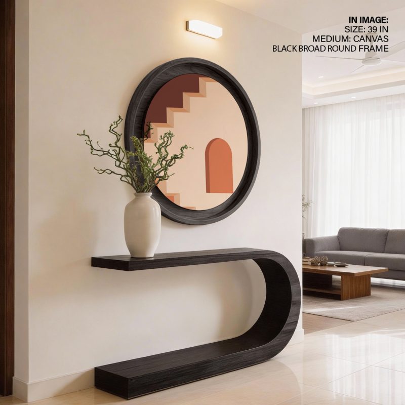 Minimalist Abstract Geometric Stairs Archway – Wall Painting