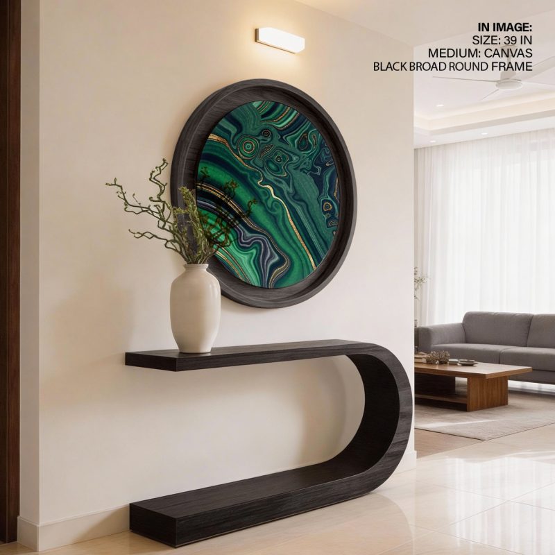 Abstract Malachite Gold Veins – Wall Painting