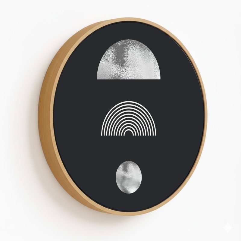 Mid century scandinavian boho #990 - Circular Wooden Frame