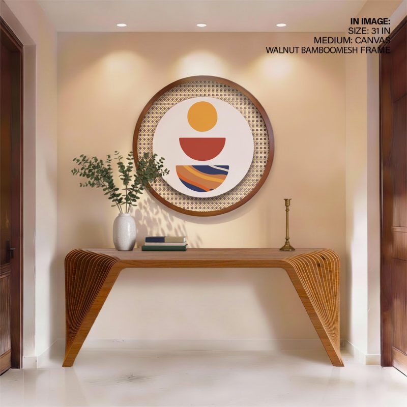 Abstract Circle Two Half-circles – Wall Painting