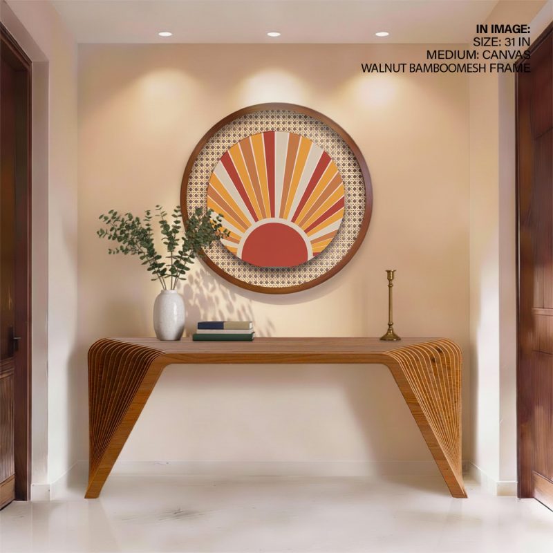Geometric Warm Sunburst – Wall Art