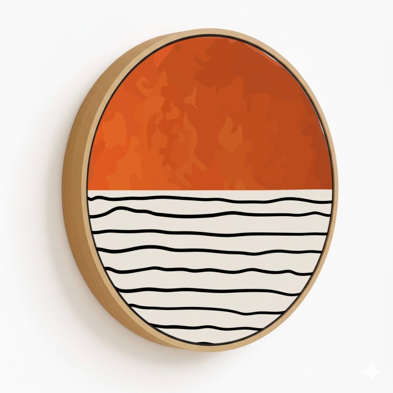 Trendy doodles boho #800 - Circular Wooden Frame