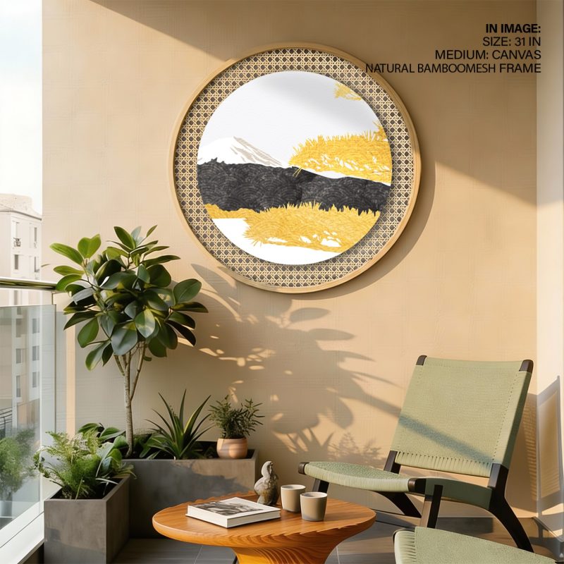 Oriental Mount Fuji Golden Foliage – Wall Decor